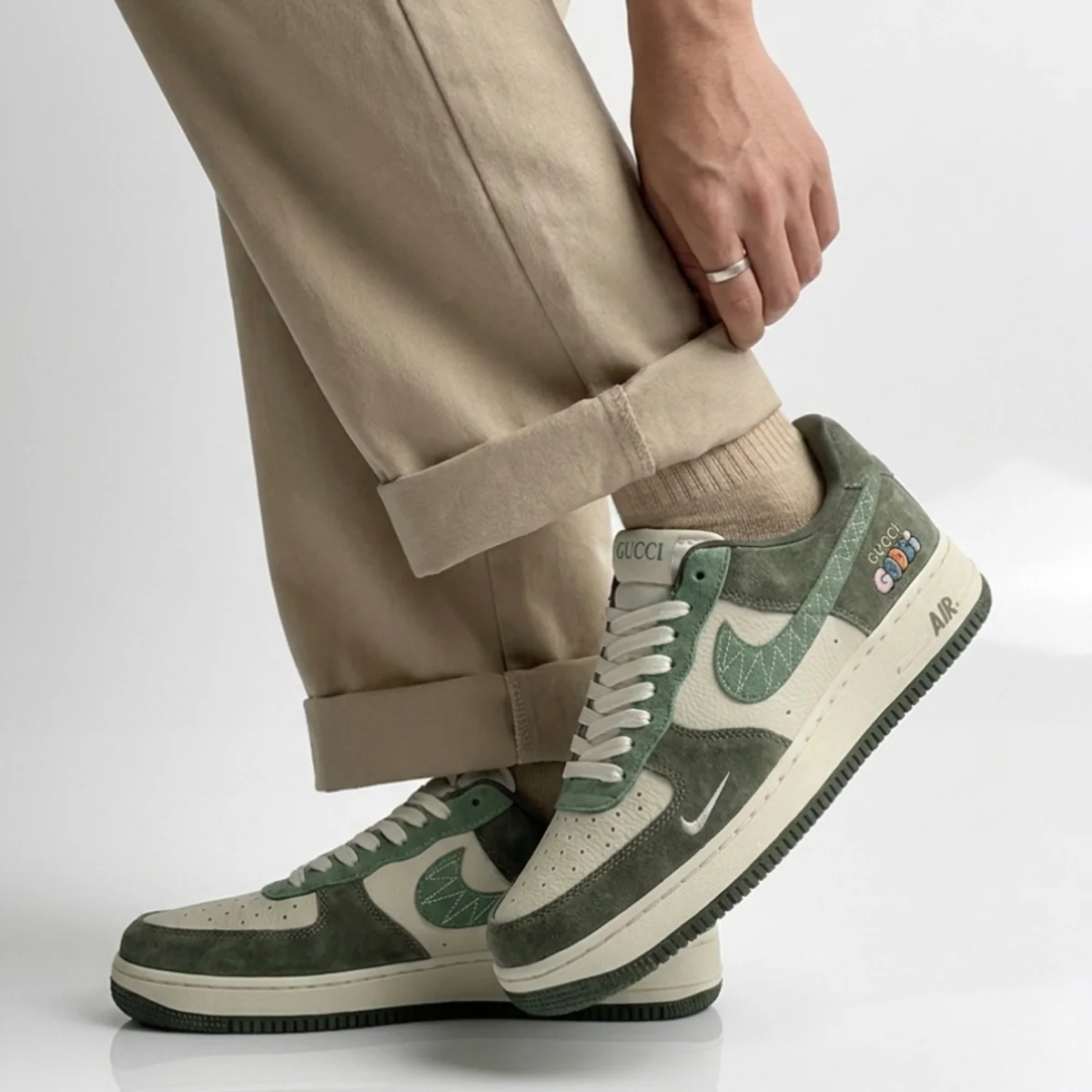 Olive Gucci Air Force 1 - Image 4