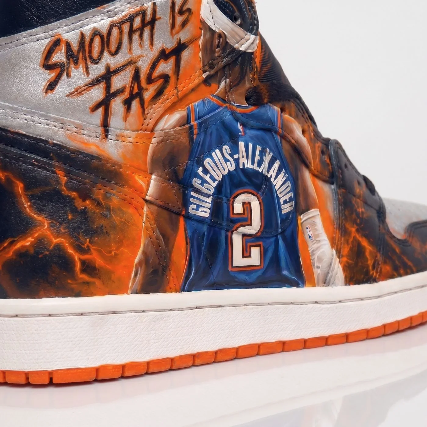 "SGA" NBA Custom Jordan 1 High - Image 8