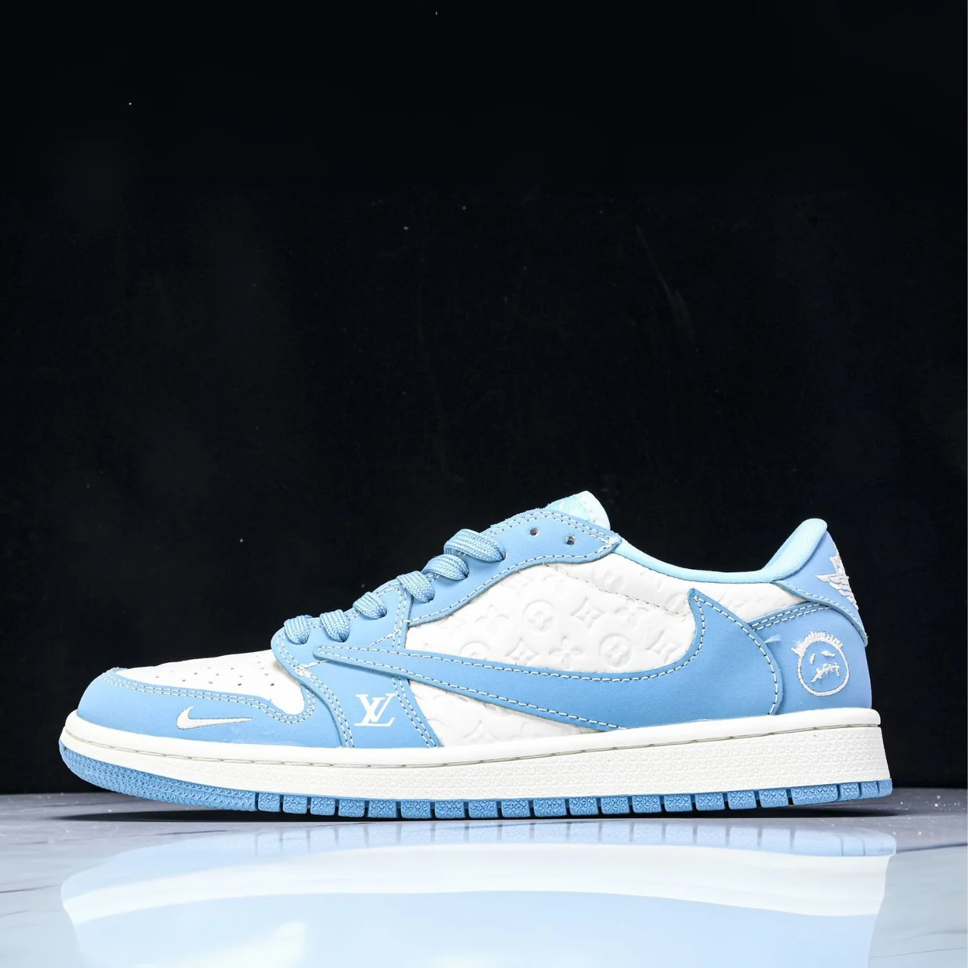 Sky Label LV Air Jordan 1 - Image 2