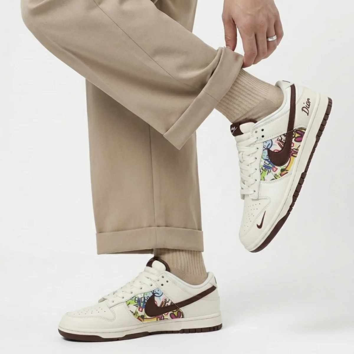 Vintage Dior Graffiti Dunk Low - Image 4